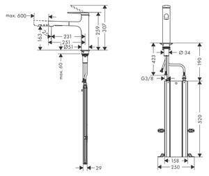 Hansgrohe Zesis M33 jednouchwytowa bateria kuchenna 160, wyciągana wylewka, 2 rodzaje strumienia, (sBox), 74823000