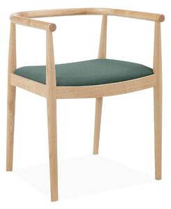Lekkie, proste krzesło z zielonym siedziskiem