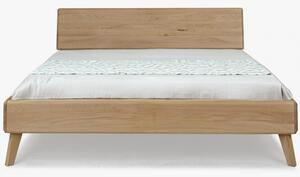 Łóżko dwuosobowe dębowe w kolorze biały dąb 180 x 200