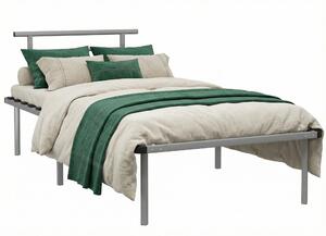 Szare metalowe łóżko pojedyncze 100x200 cm F0-Z53