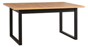 Stół rozkładany loft do jadalni salonu 140/180x80 IKON 3 Czarny/Dąb Grandson