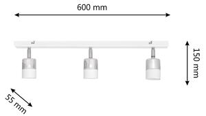 Lampa metalowa na listwie TUBSSON R-L 1166/3 WT+CH