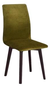 Krzesło tapicerowane do jadalni salonu LUN 2 Czarne/Zielone