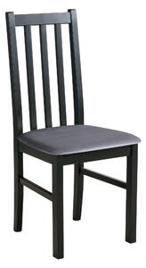 Krzesło tapicerowane do jadalni salonu drewniane BOS 10 Czarne/Szare