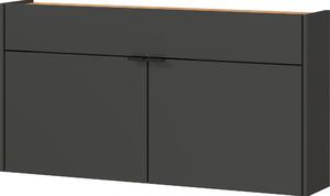 Wisząca szafka na buty grafit/ dąb navarra 110 cm