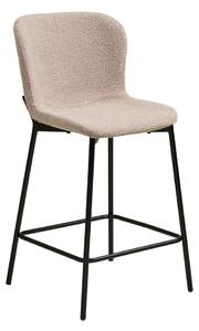 Beżowy tapicerowany hoker (wysokość siedziska 65 cm) Maceda – House Nordic