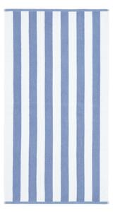 Biały/niebieski bawełniany ręcznik kąpielowy 90x140 cm Stripe Jacquard – Bianca
