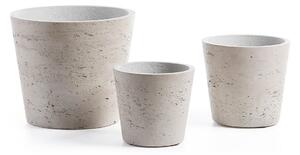 Betonowe doniczki zestaw 3 szt. ø 23,5 cm Low – Kave Home