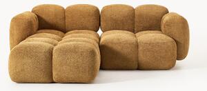 Sofa modułowa Teddy-Bouclé z pufem Tayla (3-osobowa)