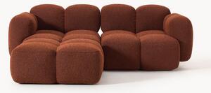 Sofa modułowa Bouclé z pufem Tayla (3-osobowa)