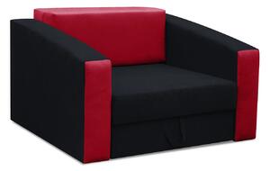 Czarno-czerwony fotel amerykanka R9-D85