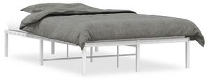 Białe industrialne łóżko metalowe 120x200 cm - Dafines