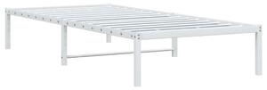 Białe metalowe łóżko jednoosobowe w stylu loft 90x200 cm - Dafines