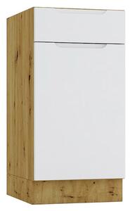 Szafka dolna z szufladą 40 cm dąb artisan + szary K6-A97
