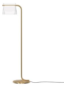 Nowoczesna złota lampa podłogowa z szklanym kloszem Maytoni MOD170FL-L8BS3K Cabaret LED 8W 3000K 126cm