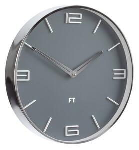 Future Time FT3010GY Flat Grey Designerski zegar ścienny, śr. 30 cm