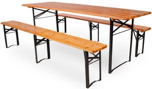 Zestaw stół i 2 ławki do ogródka restauracyjnego - Festis 3 rozmiary