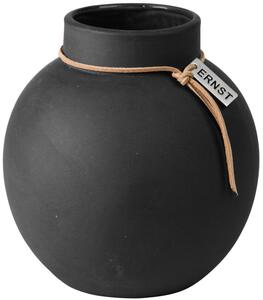 ERNST - Czarny wazon ceramiczny M