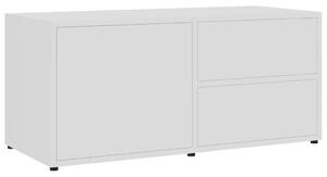 Szafka pod TV, biała, 80x34x36 cm, materiał drewnopochodny