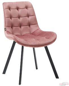 EMWOmeble Krzesło tapicerowane różowe DC-6030 / welur #44
