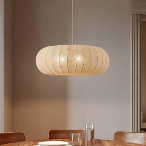 Lampa wisząca Helin Lindby, możliwość ściemniania, kremowy / amber, salon / jadalnia, tkanina / materiał / jedwab, skandynawski