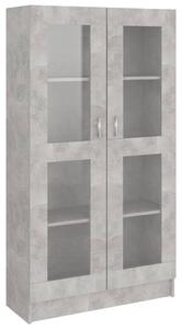 Witryna, szarość betonu, 82,5 x 30,5 x 150 cm, płyta wiórowa