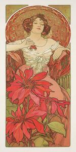 Reprodukcja Ruby from The Precious Stones Series, Alfons Mucha