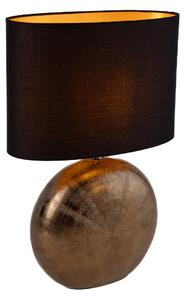 Landelijke tafellamp brons met zwart 53 cm - Kygo Oswietlenie wewnetrzne