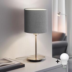 Eglo Eglo - LED Lampa stołowa TUNJA 1xE27/60W/230V 38,5 cm matowy chrom/szara EG32512A