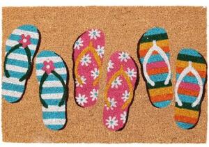 Wycieraczka kokosowa Flip flops, 39 x 59 cm