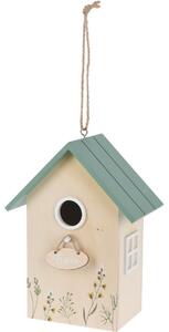 Domek drewniany dla ptaków Home, zielony, 16,5 x 10 x 21,5 cm