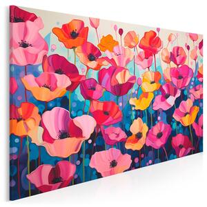 Bukiet tulipanów - nowoczesny obraz na płótnie - 120x80 cm