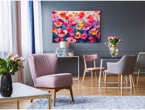 Bukiet tulipanów - nowoczesny obraz na płótnie - 120x80 cm