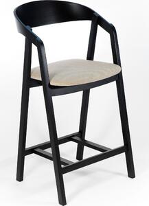 Krzesło dębowe barowe tapicerowane NK-49mc