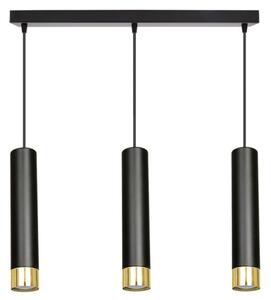 Lampa sufitowa Tube 3353/2-Z czarna ze złotem