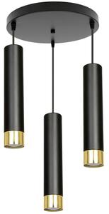 Lampa sufitowa Tube 3356-Z czarna ze złotem