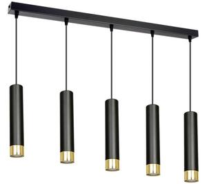 Lampa sufitowa Tube 3355-Z czarna ze złotem