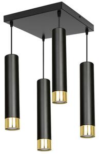 Lampa sufitowa Tube 3354-Z czarna ze złotem