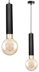 Lampa sufitowa Tube 3381/2-CZ czarna ze złotem + żarówki