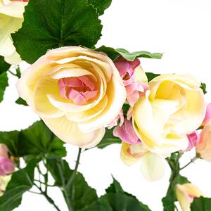 Sztuczna wiązka begonii - kwiat i liście