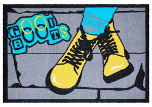Grund Wycieraczka Boots szaro-niebiesko-żółty, 40 x 60 cm
