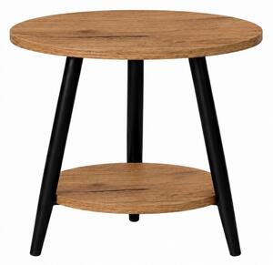 Stolik 70 cm okrągły 2 blaty nierozkładany, nogi Metalowe „ Szpilki ” | ArtD Home