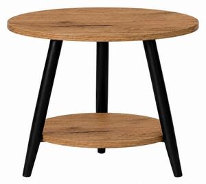 Stolik 80 cm okrągły 2 blaty nierozkładany, nogi Metalowe „ Szpilki ” | ArtD Home