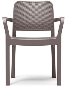Zestaw ogrodowy 6-osobowy krzesła BELLA + stół LIMA - cappuccino