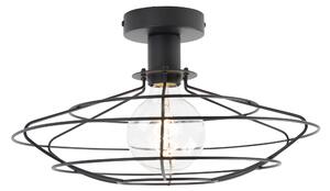 Vintage Plafon / Lampy sufitowe druciany 37cm czarny - Laurent Oswietlenie wewnetrzne