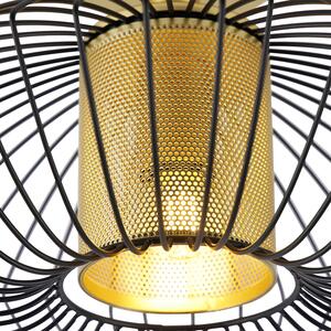 Designerska lampa sufitowa złota z czarnym - Dobrado Oswietlenie wewnetrzne