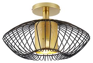 Designerska lampa sufitowa złota z czarnym - Dobrado Oswietlenie wewnetrzne