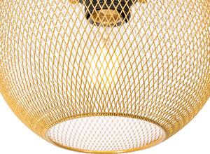 Industrialna lampa wisząca złota 3-punktowa - Flor Oswietlenie wewnetrzne