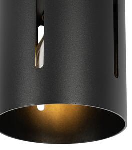 Designerska lampa sufitowa czarna - Yana Oswietlenie wewnetrzne