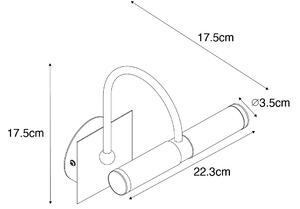 Klasyczny Kinkiet / Lampa scienna łazienkowy biały IP44 2-punktowy - Bath Arc Oswietlenie wewnetrzne